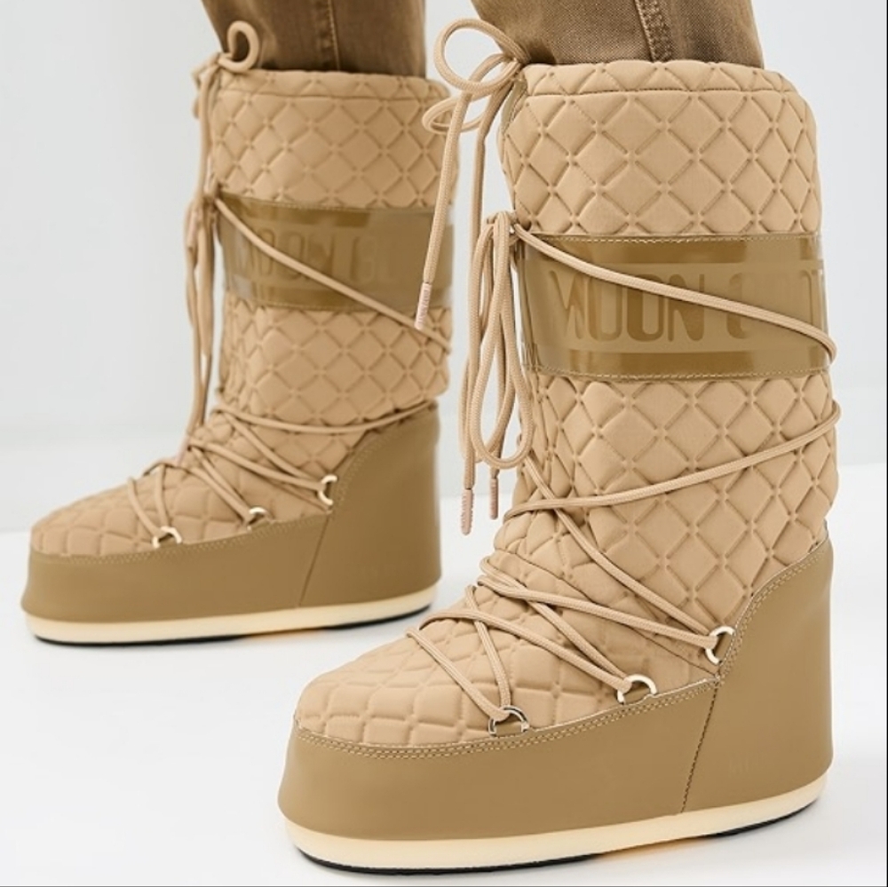 Moon Boot Icon Quilt Boot Caramel Tall - Picture 4 of 17